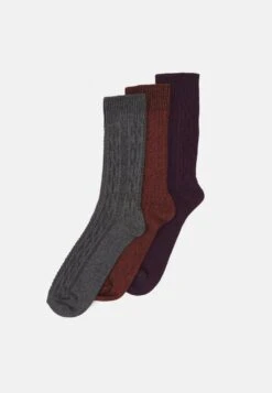Pier One 3PACK - Socken - Dark Green/orange/bordeaux -Pier One 1189c863a8cb47e6809f3af9086f140f 1