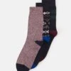 Pier One 3PACK - Socken - Dark Blue, Dark Red, White