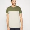 Pier One T-Shirt Print - Khaki/off-white