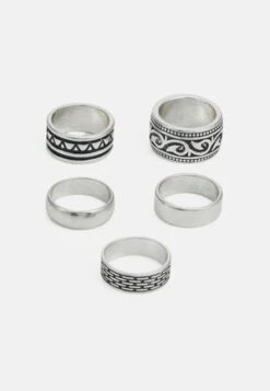 Pier One 3 PACK - Ring - Silver-coloured -Pier One 42258b9f2fdc4769846425d44e5bb21d