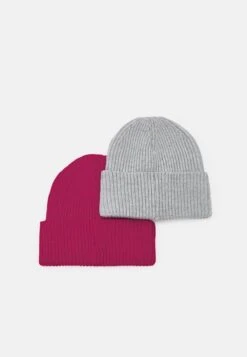Pier One UNISEX 2 PACK - Mütze - Red/grey -Pier One 4473f4b8a0264f9c82f572fb7f131a59