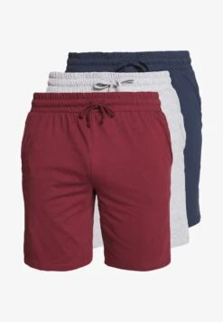 Pier One 3 PACK - Nachtwäsche Hose - Dark Blue/mottled Grey -Pier One 7fdf46a671ba44ecb23e44e86e8b7ff9