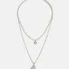 Pier One UNISEX 2 PACK - Halskette - Silver-coloured