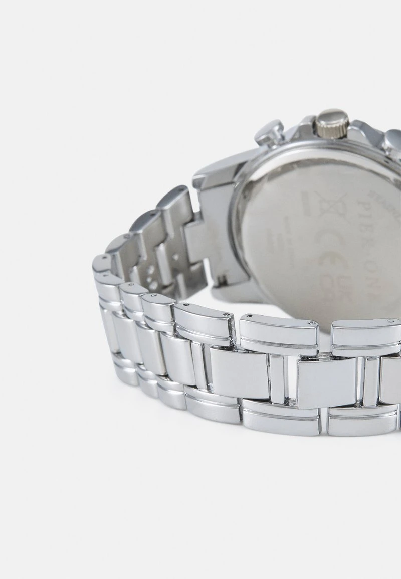 Pier One UNISEX - Uhr - Silver-coloured/black 2 Pier One UNISEX - Uhr - Silver-coloured/black – Bild 2