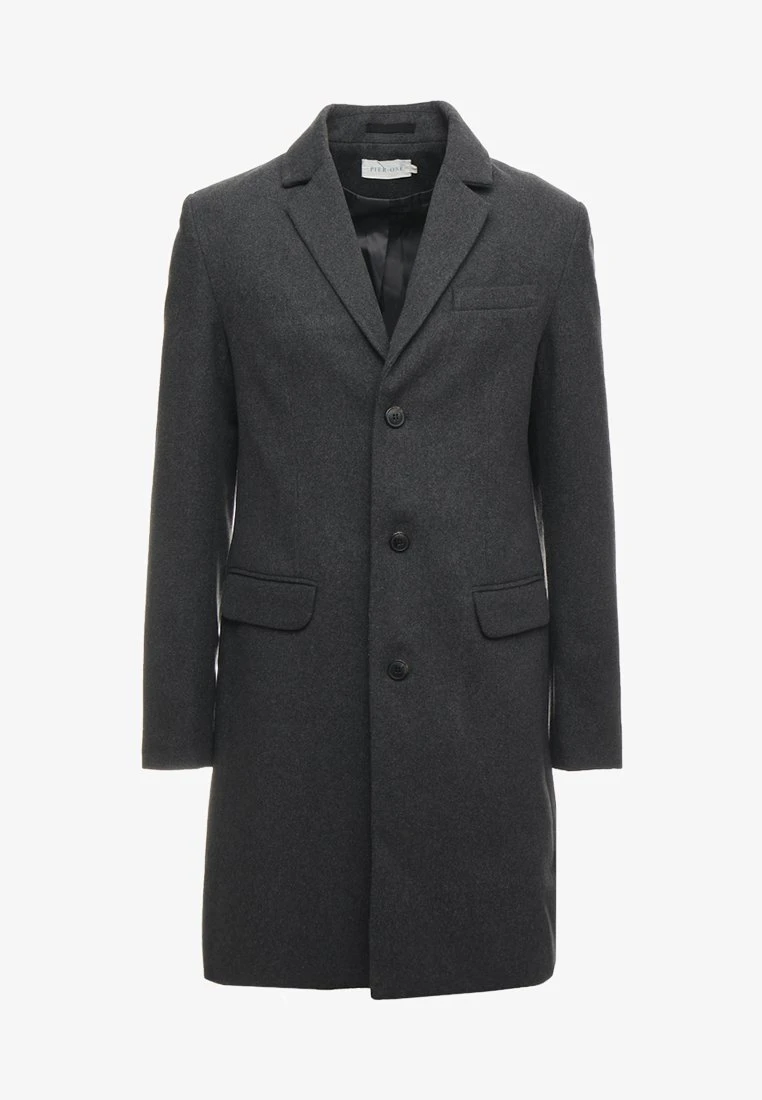 Pier One Klassischer Mantel - Mottled Grey 5 Pier One Klassischer Mantel - Mottled Grey – Bild 5