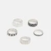 Pier One 5 PACK - Ring - Silver-coloured